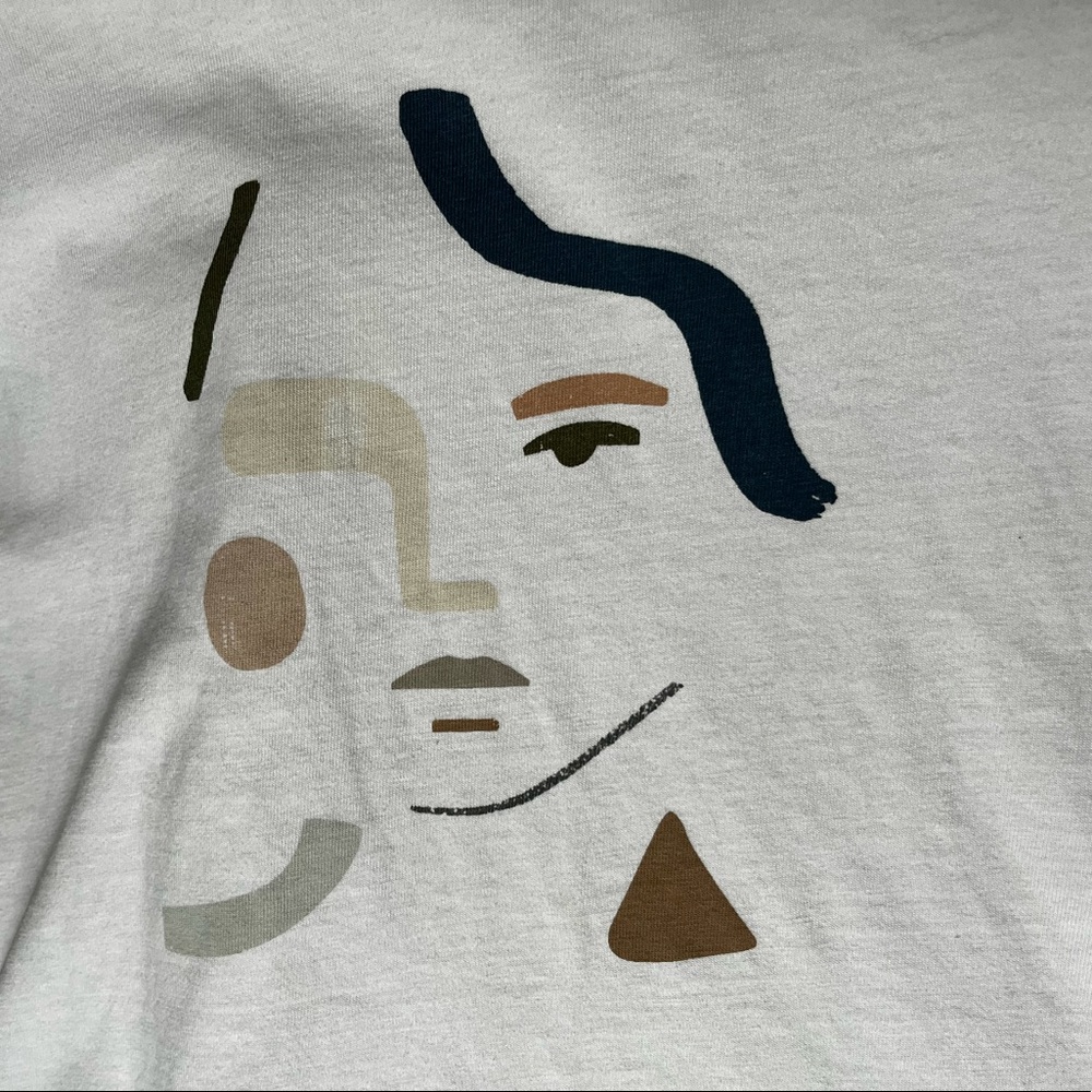 Abstract Print Crop Tee